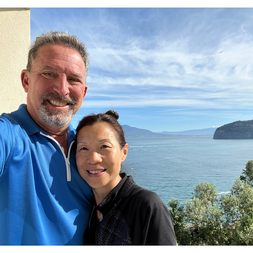 Glenn and Jonie together by the water